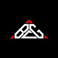 design criativo do logotipo da carta bcg com gráfico vetorial, logotipo simples e moderno bcg em forma de triângulo. vetor