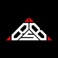 design criativo do logotipo da carta bsb com gráfico vetorial, logotipo simples e moderno bsb em forma de triângulo. vetor