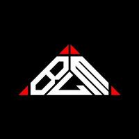 design criativo do logotipo da carta blm com gráfico vetorial, logotipo simples e moderno blm em forma de triângulo. vetor