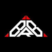 design criativo do logotipo da carta brb com gráfico vetorial, logotipo simples e moderno do brb em forma de triângulo. vetor