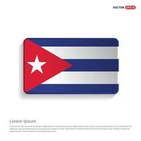 vetor de design de bandeira de cuba