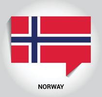 vetor de design de bandeira da noruega