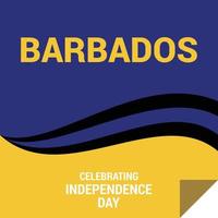 vetor de design de cartão de dia da independência de barbados