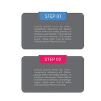 passos infográficos design com vetor de tipografia