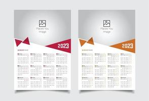 calendário de parede 2023 design vetor