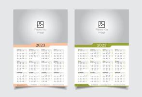 design de calendário de parede 2023 vetor