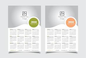 calendário de parede 2023 design vetor