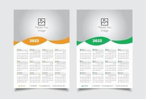 design de calendário de parede 2023 vetor