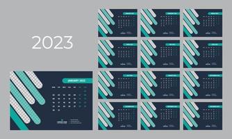 modelo de calendário de mesa 2023 vetor