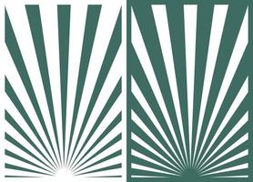 conjunto de 2 cartazes verticais inspirados retrô verde e branco, diferentes modelos de plano de fundo de natal sunburst. cenários de colagem de papel. vetor