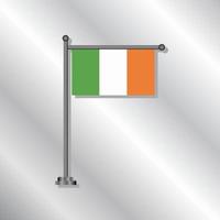 ilustração do modelo de bandeira da irlanda vetor