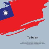 ilustração do modelo de bandeira de taiwan vetor