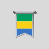 ilustração do modelo de bandeira do gabão vetor
