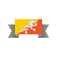 ilustração do modelo de bandeira do Butão vetor