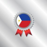 ilustração do modelo de bandeira das filipinas vetor