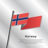 ilustração do modelo de bandeira da noruega vetor