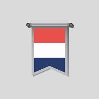 ilustração do modelo de bandeira da holanda vetor