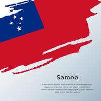 ilustração do modelo de bandeira de samoa vetor