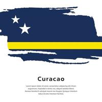 ilustração do modelo de bandeira de curaçao vetor