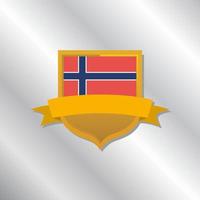 ilustração do modelo de bandeira da noruega vetor