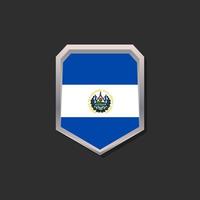 ilustração do modelo de bandeira de el salvador vetor