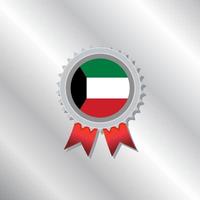 ilustração do modelo de bandeira do kuwait vetor