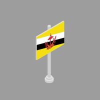 ilustração do modelo de bandeira brunei vetor