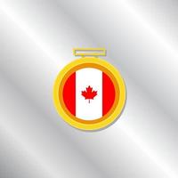 ilustração do modelo de bandeira do canadá vetor