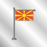 ilustração do modelo de bandeira da macedônia vetor