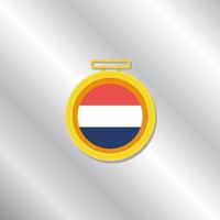 ilustração do modelo de bandeira da holanda vetor