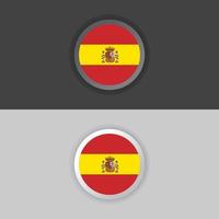 ilustração do modelo de bandeira da espanha vetor
