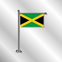 ilustração do modelo de bandeira da jamaica vetor