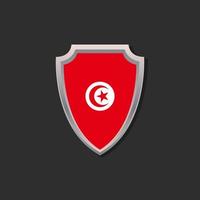 ilustração do modelo de bandeira da tunísia vetor