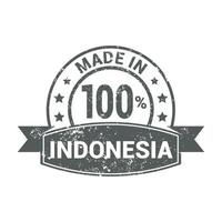 vetor de design de selo indonésia