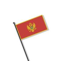 ilustração do modelo de bandeira de montenegro vetor