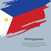 ilustração do modelo de bandeira das filipinas vetor