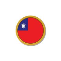 ilustração do modelo de bandeira de taiwan vetor