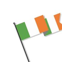 ilustração do modelo de bandeira da irlanda vetor