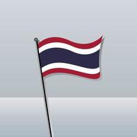 ilustração do modelo de bandeira da tailândia vetor