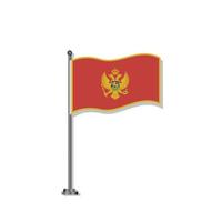 ilustração do modelo de bandeira de montenegro vetor