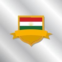 ilustração do modelo de bandeira do tajiquistão vetor