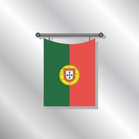 ilustração do modelo de bandeira de portugal vetor