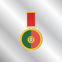 ilustração do modelo de bandeira de portugal vetor