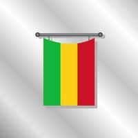 ilustração do modelo de bandeira do mali vetor