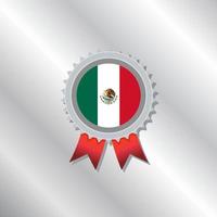 ilustração do modelo de bandeira do méxico vetor