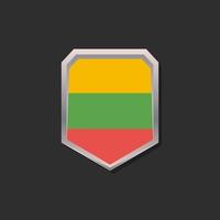 ilustração do modelo de bandeira da lituânia vetor