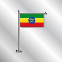 ilustração do modelo de bandeira da etiópia vetor