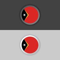 ilustração do modelo de bandeira de timor leste vetor