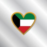 ilustração do modelo de bandeira do kuwait vetor