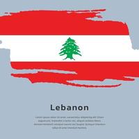 ilustração do modelo de bandeira do líbano vetor